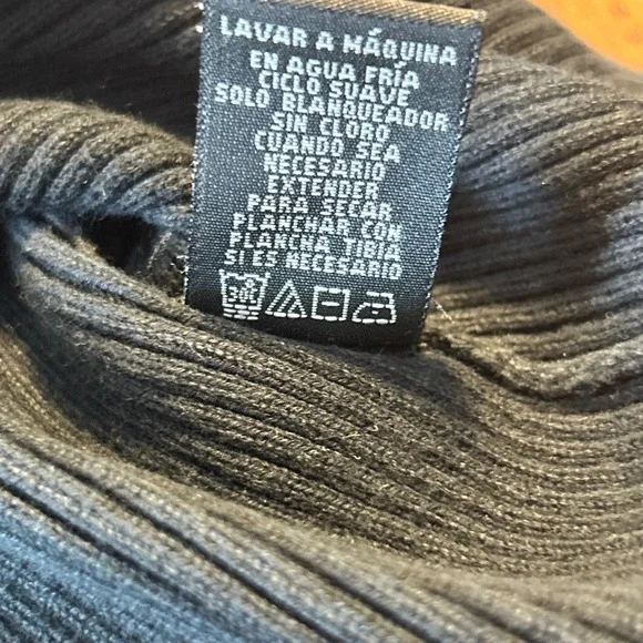 Ralph Lauren Polo Jeans Mens XL Black Ribbed Cotton Crewneck Sweater Flag Logo - Picture 3 of 8